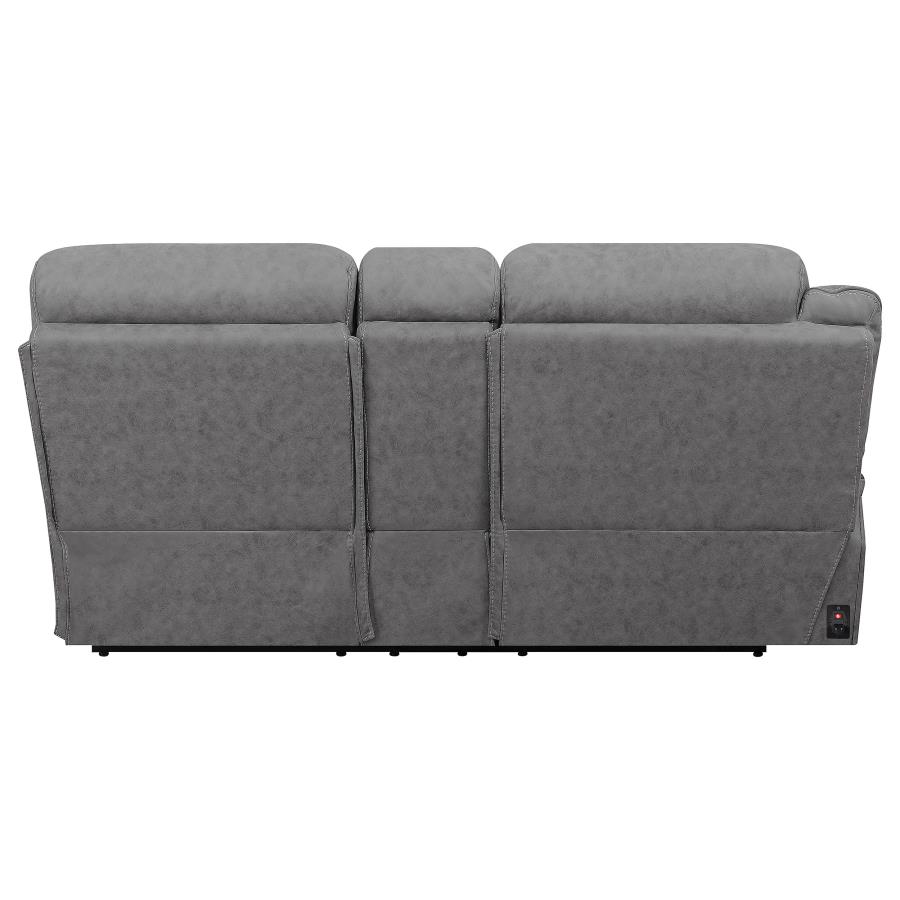 (image for) Higgins Upholstered LAF Power Loveseat Grey