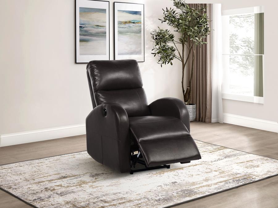 (image for) Grant Upholstered Power Recliner Chair Brown