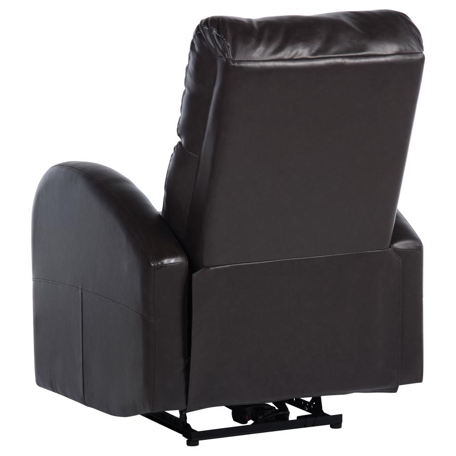 (image for) Grant Upholstered Power Recliner Chair Brown