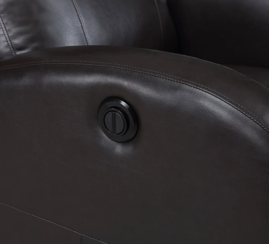 (image for) Grant Upholstered Power Recliner Chair Brown