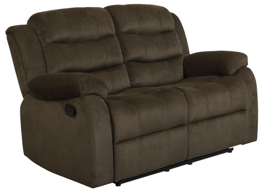 (image for) Rodman 3-piece Upholstered Reclining Sofa Set Olive Brown