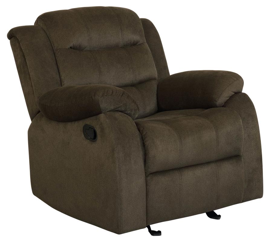 (image for) Rodman 3-piece Upholstered Reclining Sofa Set Olive Brown