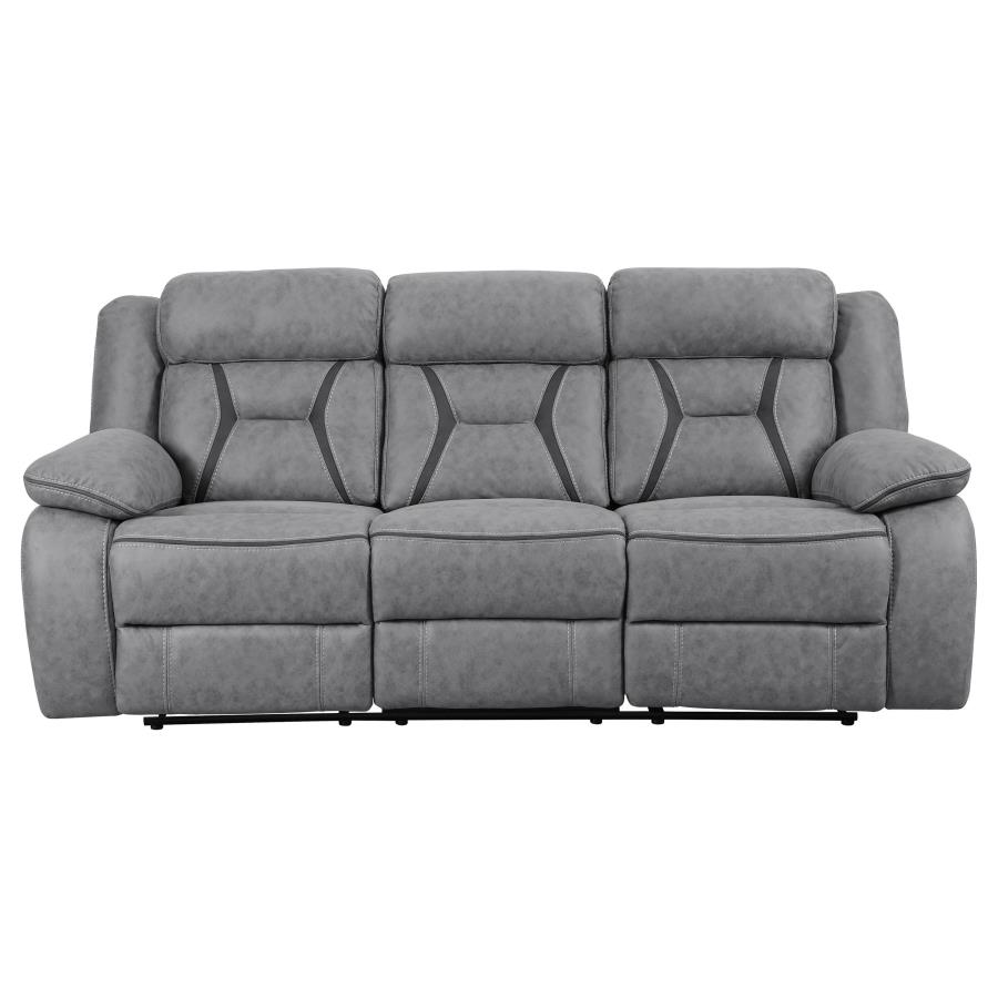 (image for) Higgins 2-piece Upholstered Motion Reclining Sofa Set Grey