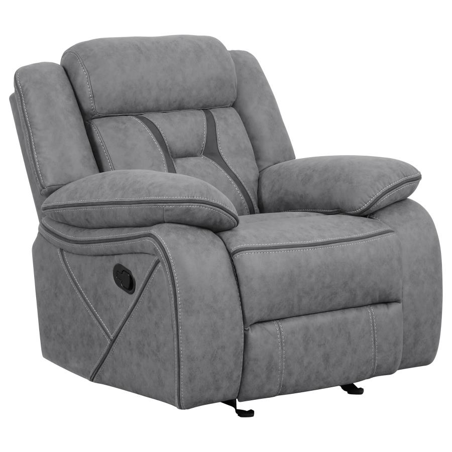 (image for) Higgins 3-piece Upholstered Motion Reclining Sofa Set Grey