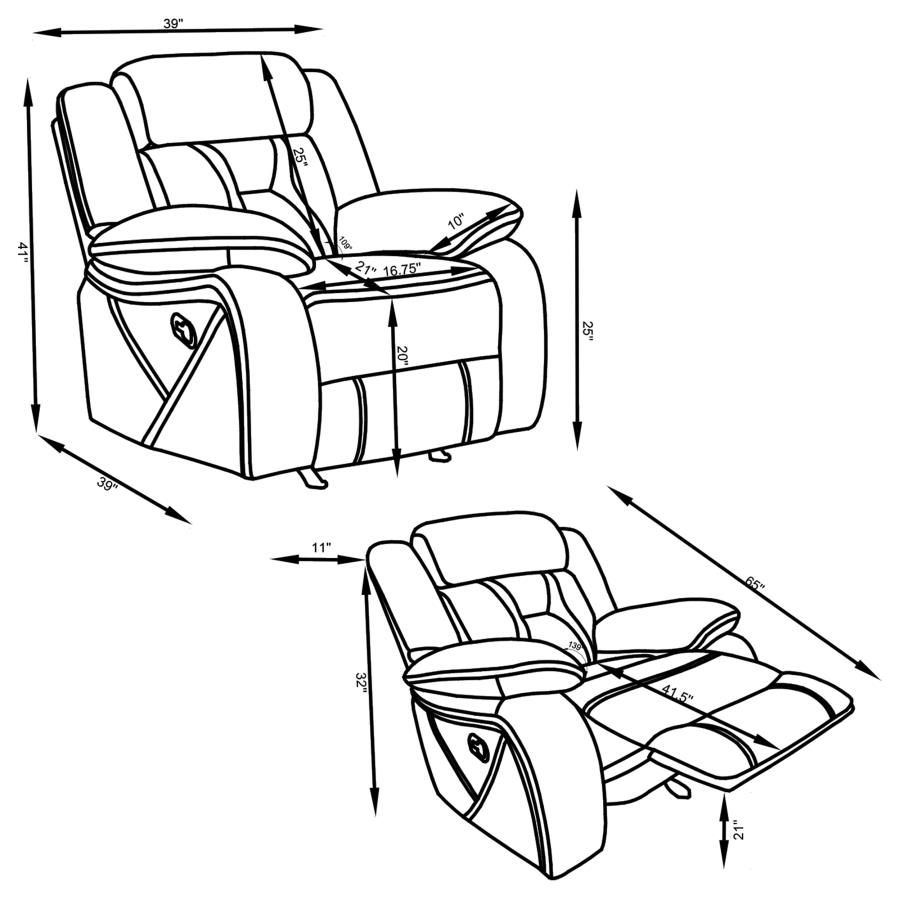 (image for) Higgins 3-piece Upholstered Motion Reclining Sofa Set Grey