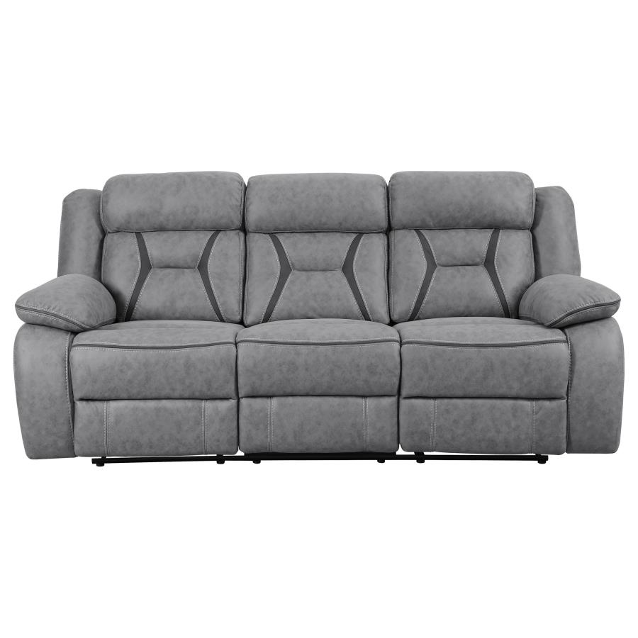 (image for) Higgins Upholstered Motion Reclining Sofa Grey