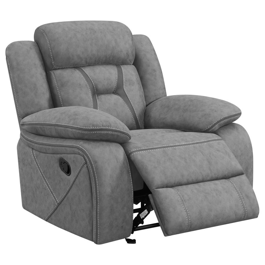 (image for) Higgins Upholstered Glider Recliner Chair Grey