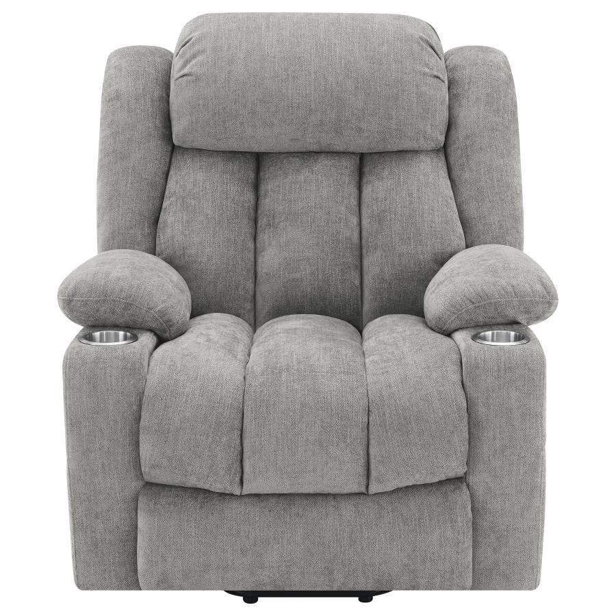 (image for) Houston Upholstered Power Lift Recliner Grey