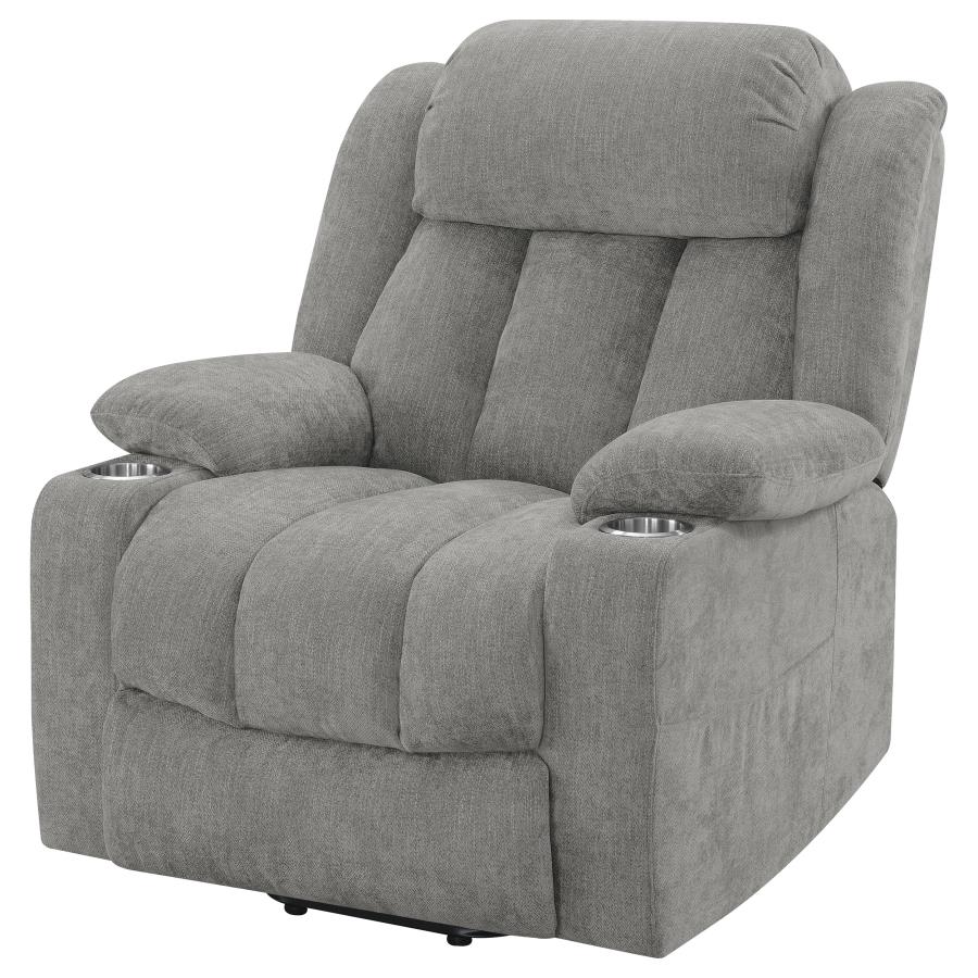 (image for) Houston Upholstered Power Lift Recliner Grey