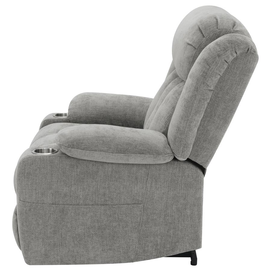 (image for) Houston Upholstered Power Lift Recliner Grey