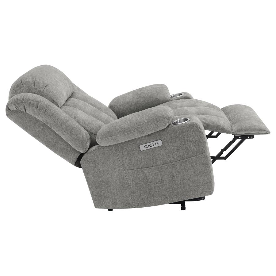 (image for) Houston Upholstered Power Lift Recliner Grey