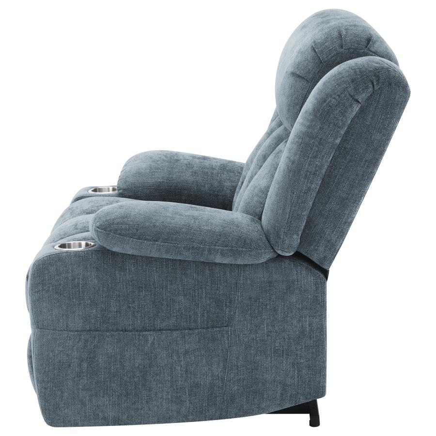 (image for) Houston Upholstered Power Lift Recliner Slate Blue