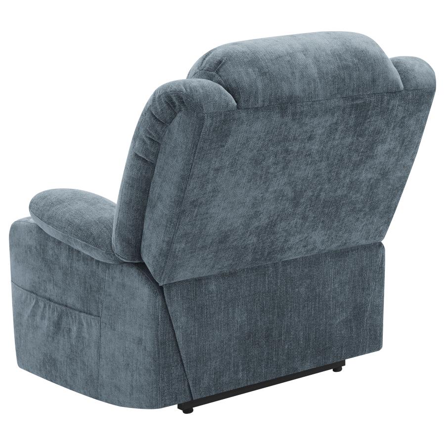 (image for) Houston Upholstered Power Lift Recliner Slate Blue