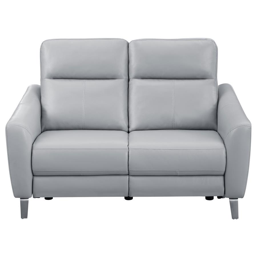 (image for) Derek Upholstered Power Reclining Loveseat Light Grey