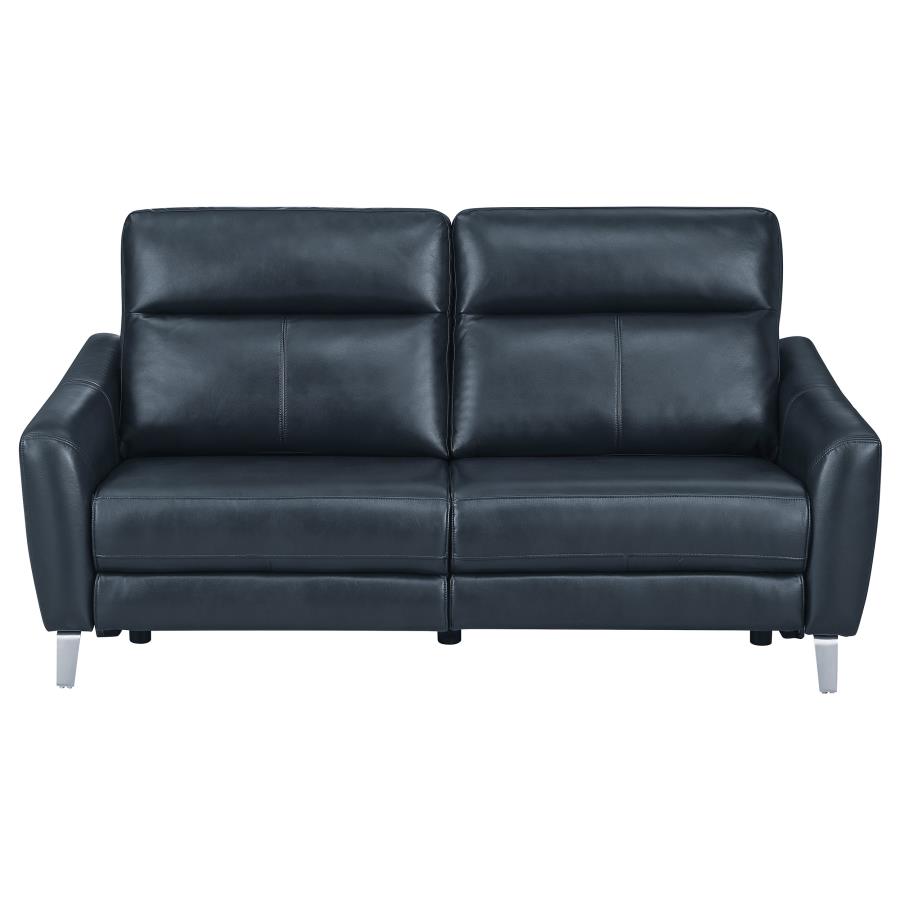 (image for) Derek 2-piece Upholstered Power Reclining Sofa Set Blue