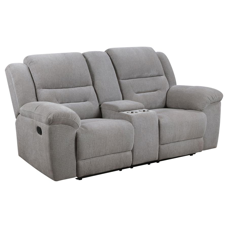 (image for) Gilson 2-piece Chenille Upholstered Sofa Set Grey