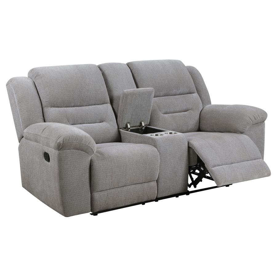 (image for) Gilson 2-piece Chenille Upholstered Sofa Set Grey