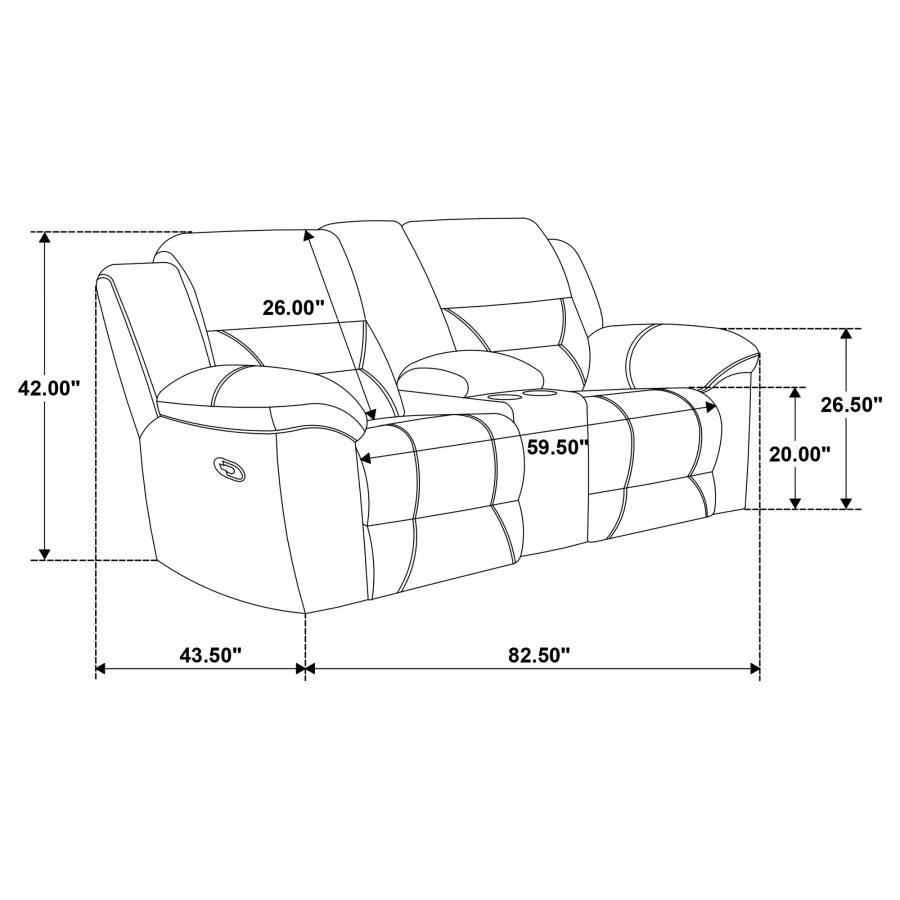 (image for) Gilson 2-piece Chenille Upholstered Sofa Set Grey