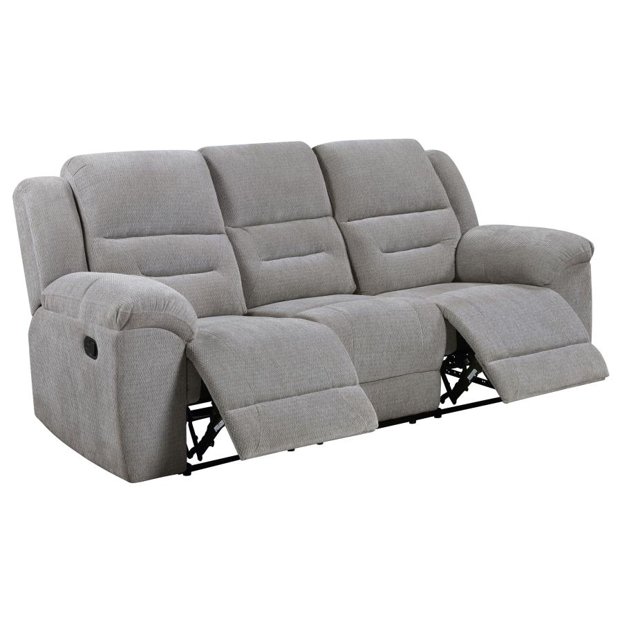 (image for) Gilson 3-piece Chenille Upholstered Sofa Set Grey