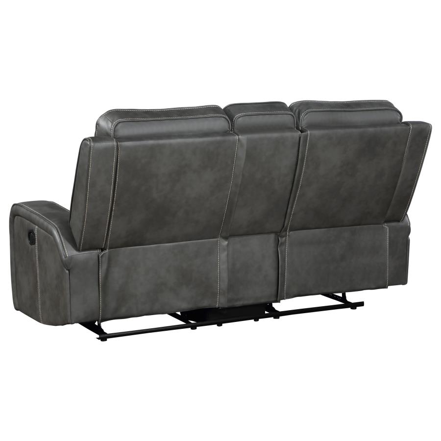 (image for) Raelynn 2-piece Upholstered Reclining Sofa Set Grey