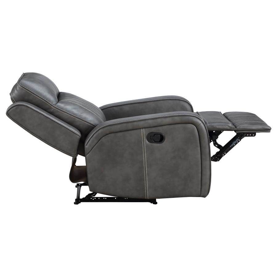 (image for) Raelynn Upholstered Track Arm Recliner Grey