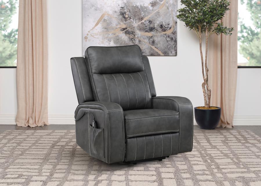 (image for) Raelynn Upholstered Power Lift Recliner Chair Grey