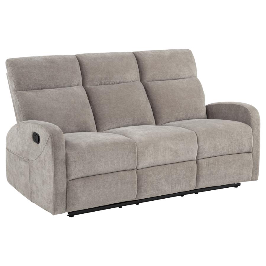 Hamilton 2-piece Chenille Manual Reclining Sofa Set Sand