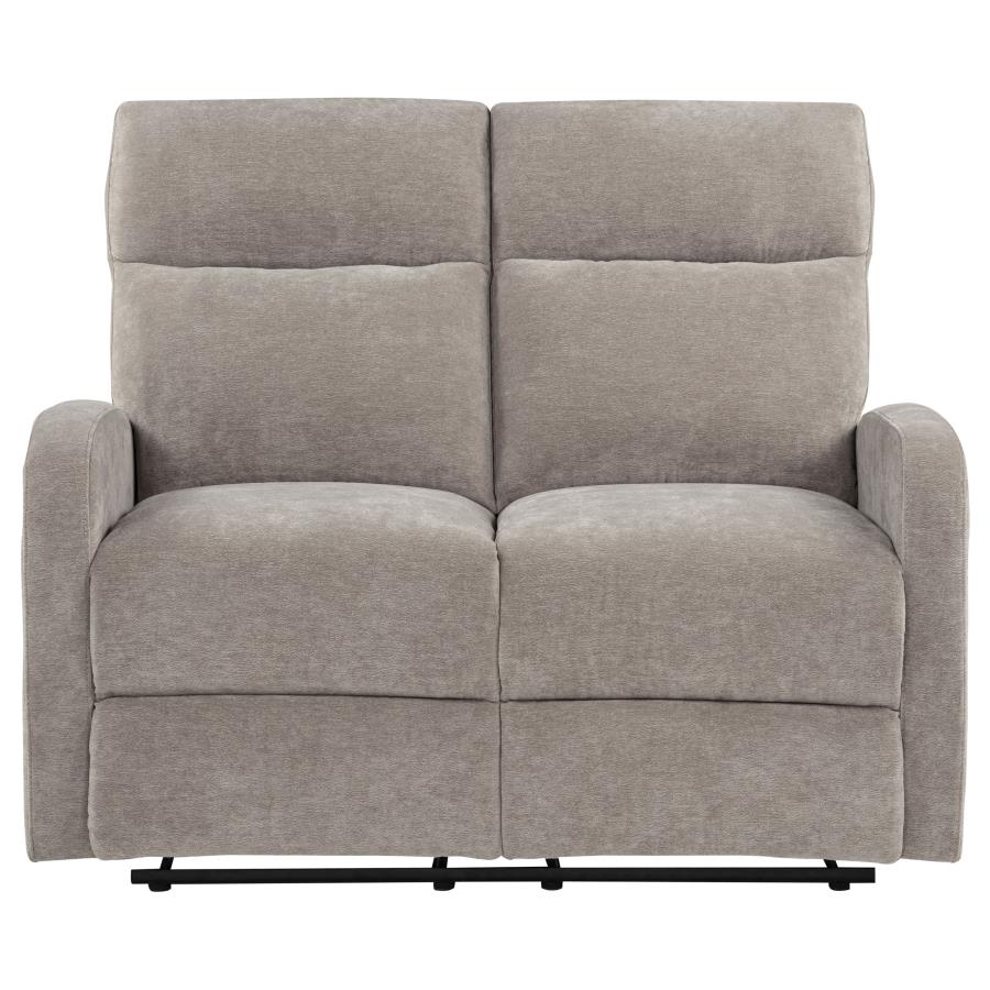 Hamilton Chenille Upholstered Manual Reclining Loveseat Sand