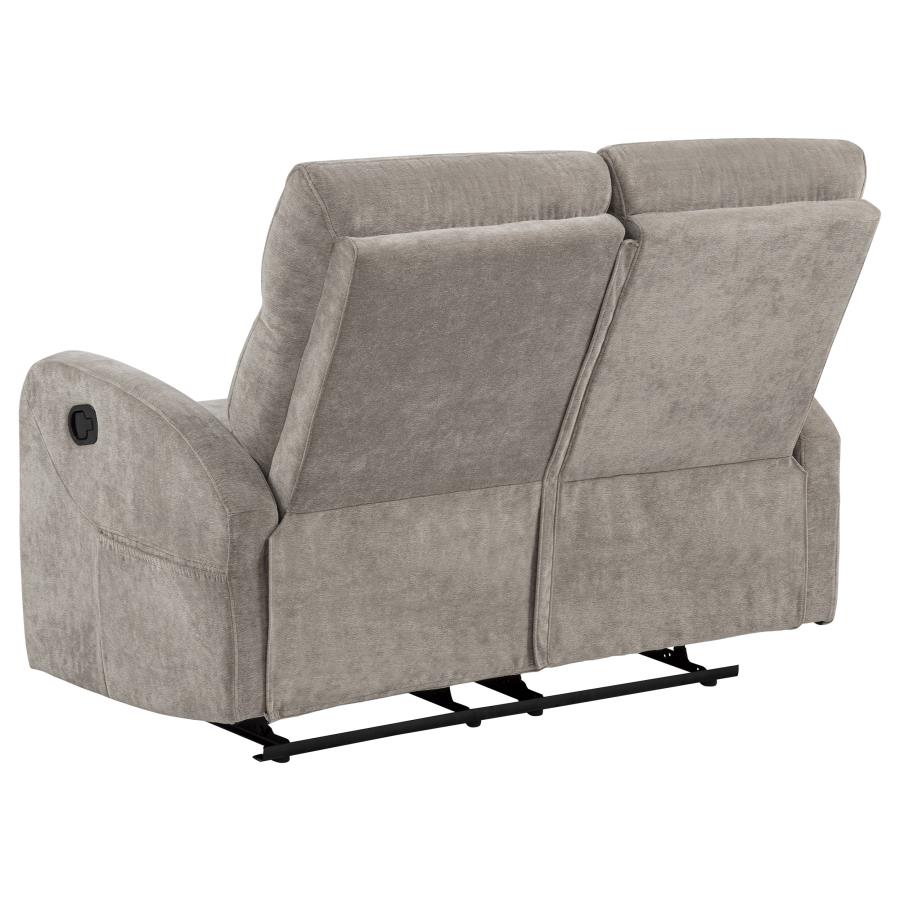 Hamilton Chenille Upholstered Manual Reclining Loveseat Sand