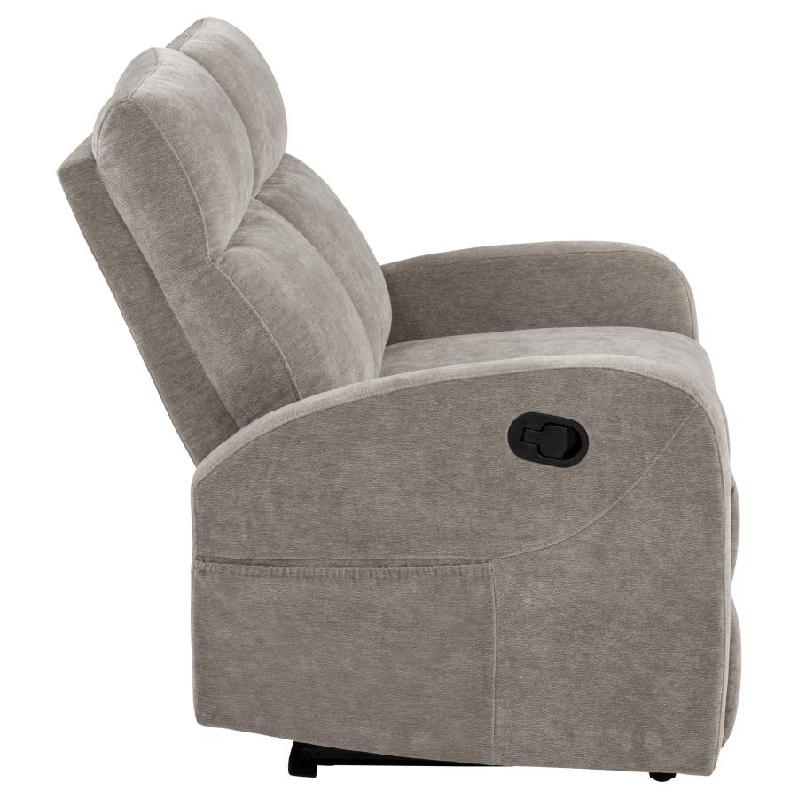 Hamilton Chenille Upholstered Manual Reclining Loveseat Sand