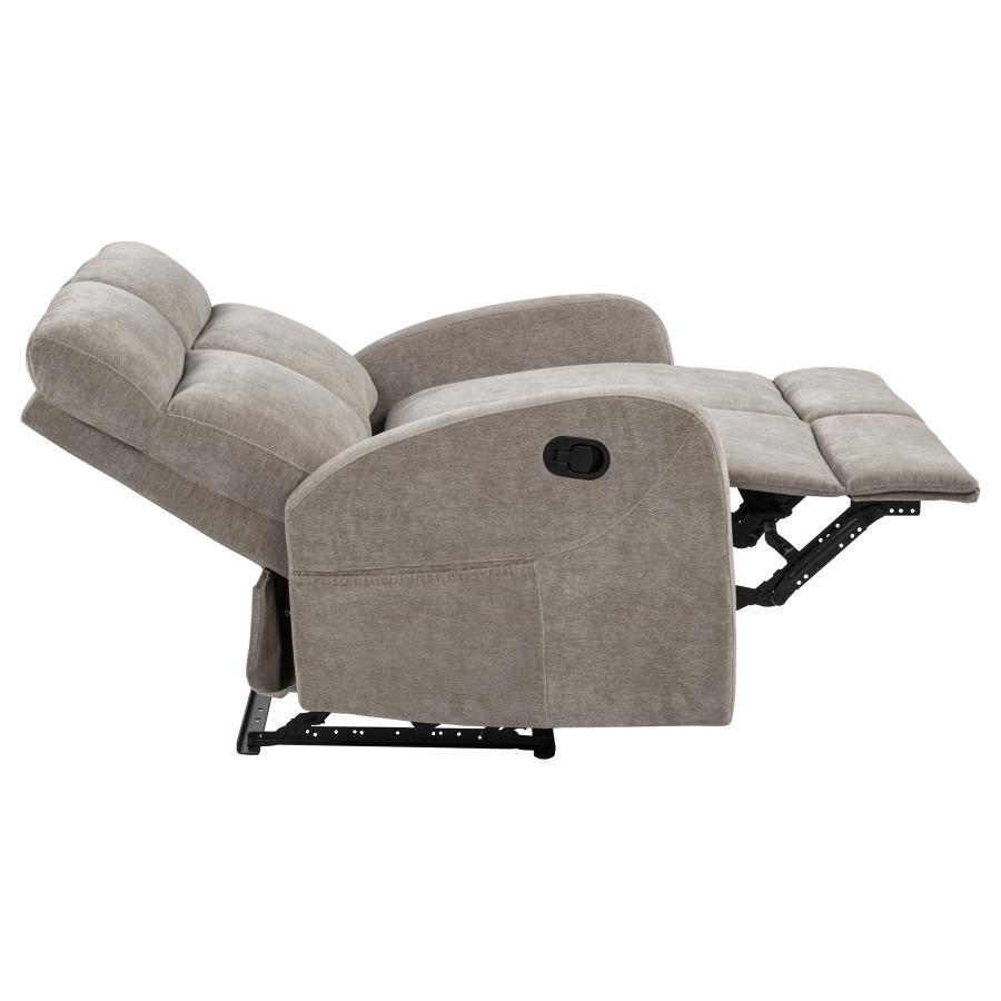 Hamilton Chenille Upholstered Manual Reclining Loveseat Sand