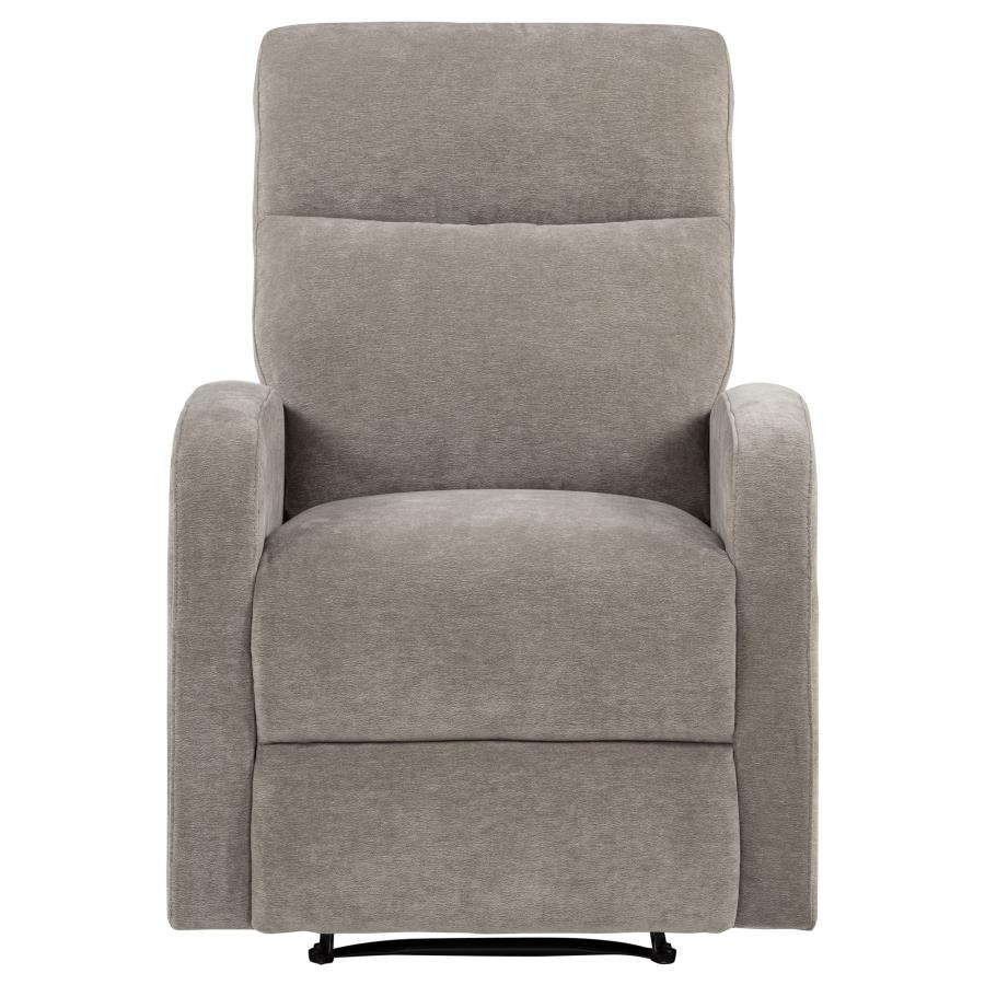 Hamilton Chenille Upholstered Manual Glider Recliner Sand