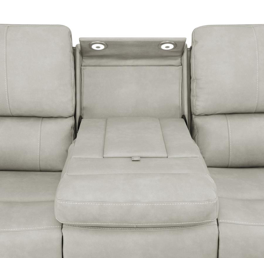 Brickston 3-piece Triple Power Reclining Sofa Set Grey