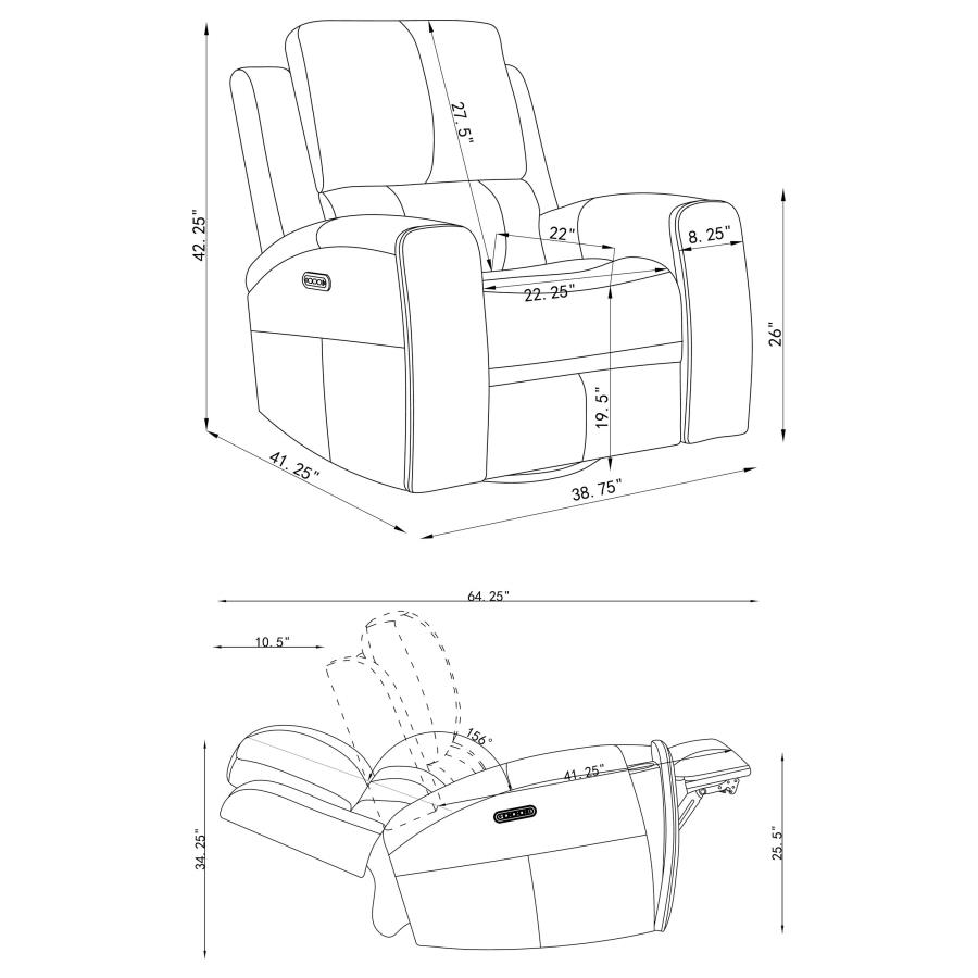 Modal Additional Images for Brickston 3-piece Triple Power Reclining Sofa Set Grey