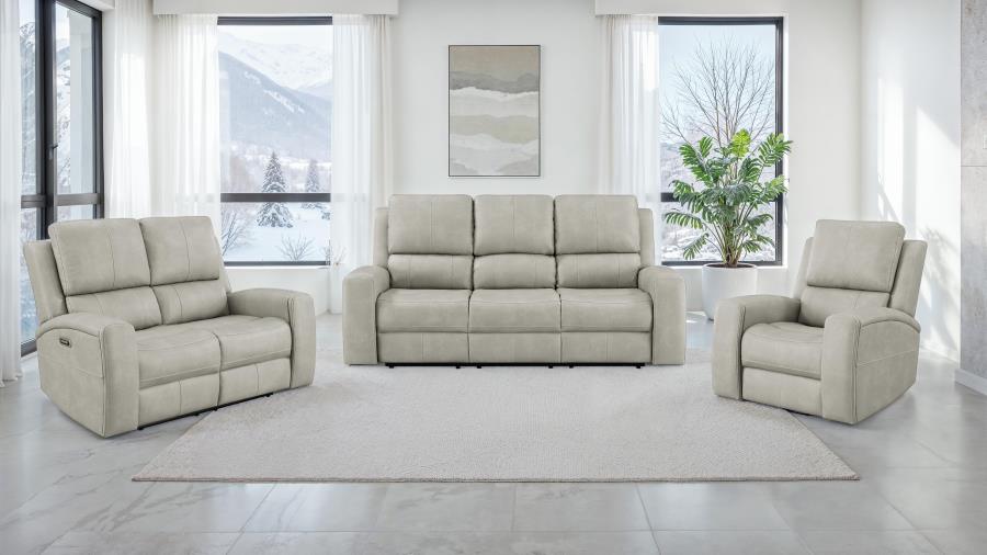 Modal Additional Images for Brickston Triple Power Reclining Loveseat Grey