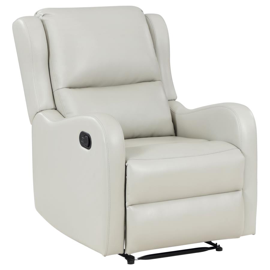 (image for) Kelsey Upholstered English Arm Recliner Chair Ivory