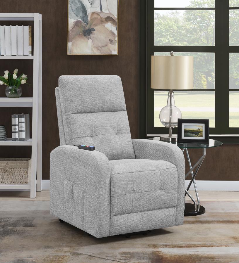 (image for) Howie Upholstered Power Lift Massage Chair Grey