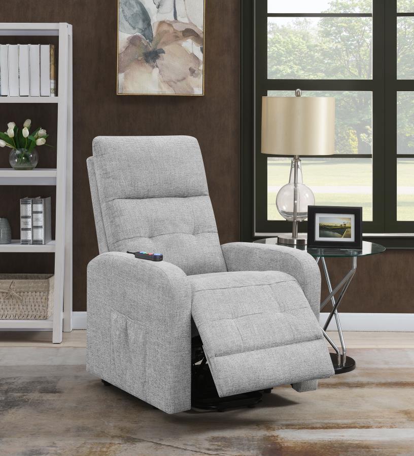 (image for) Howie Upholstered Power Lift Massage Chair Grey