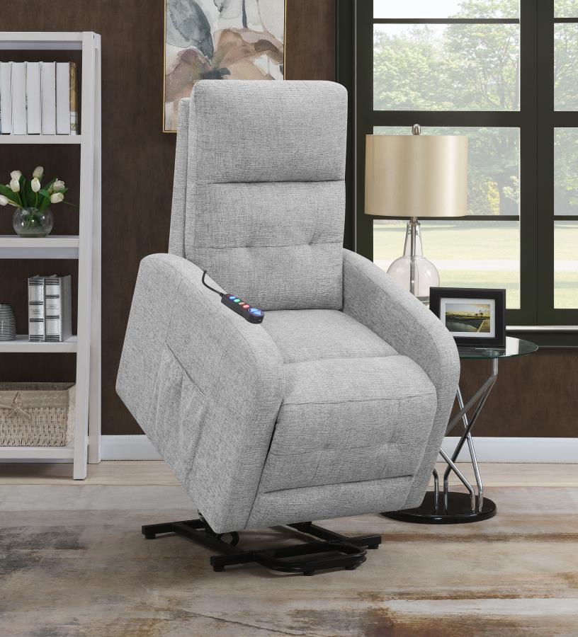 (image for) Howie Upholstered Power Lift Massage Chair Grey