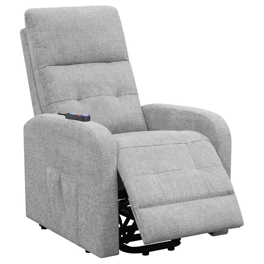 (image for) Howie Upholstered Power Lift Massage Chair Grey