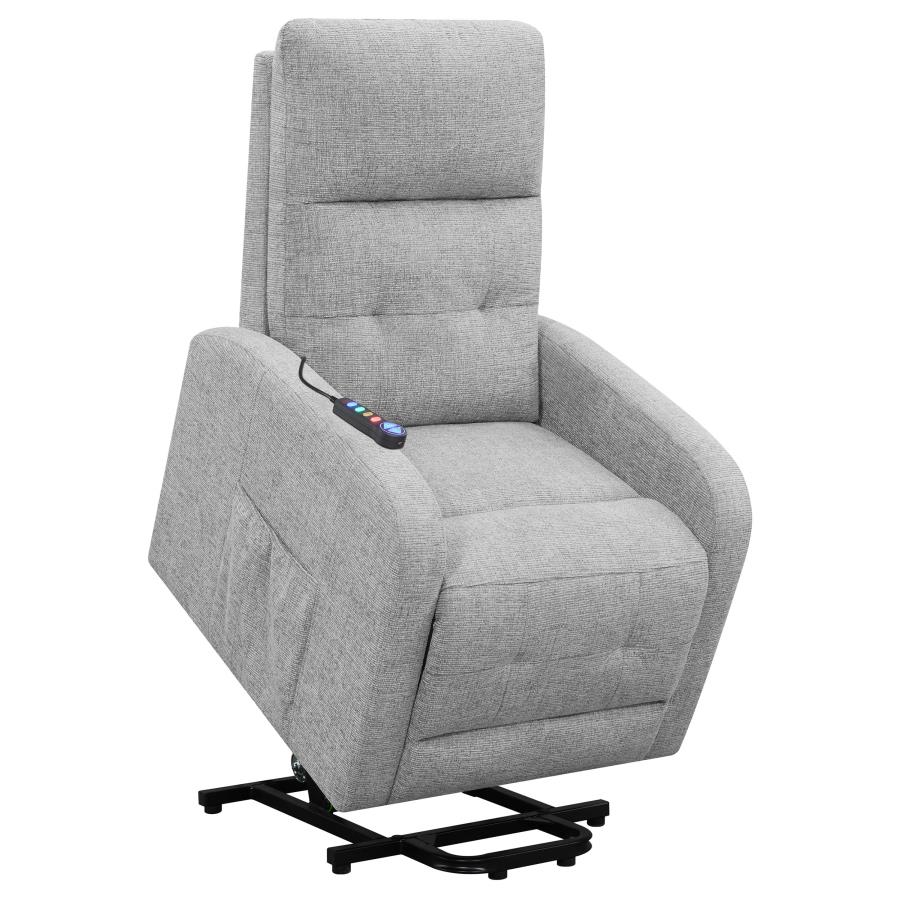 (image for) Howie Upholstered Power Lift Massage Chair Grey