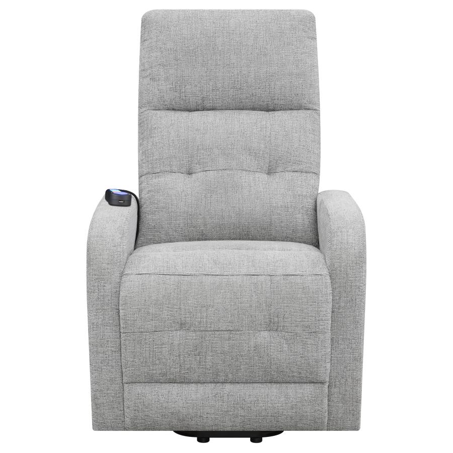 (image for) Howie Upholstered Power Lift Massage Chair Grey