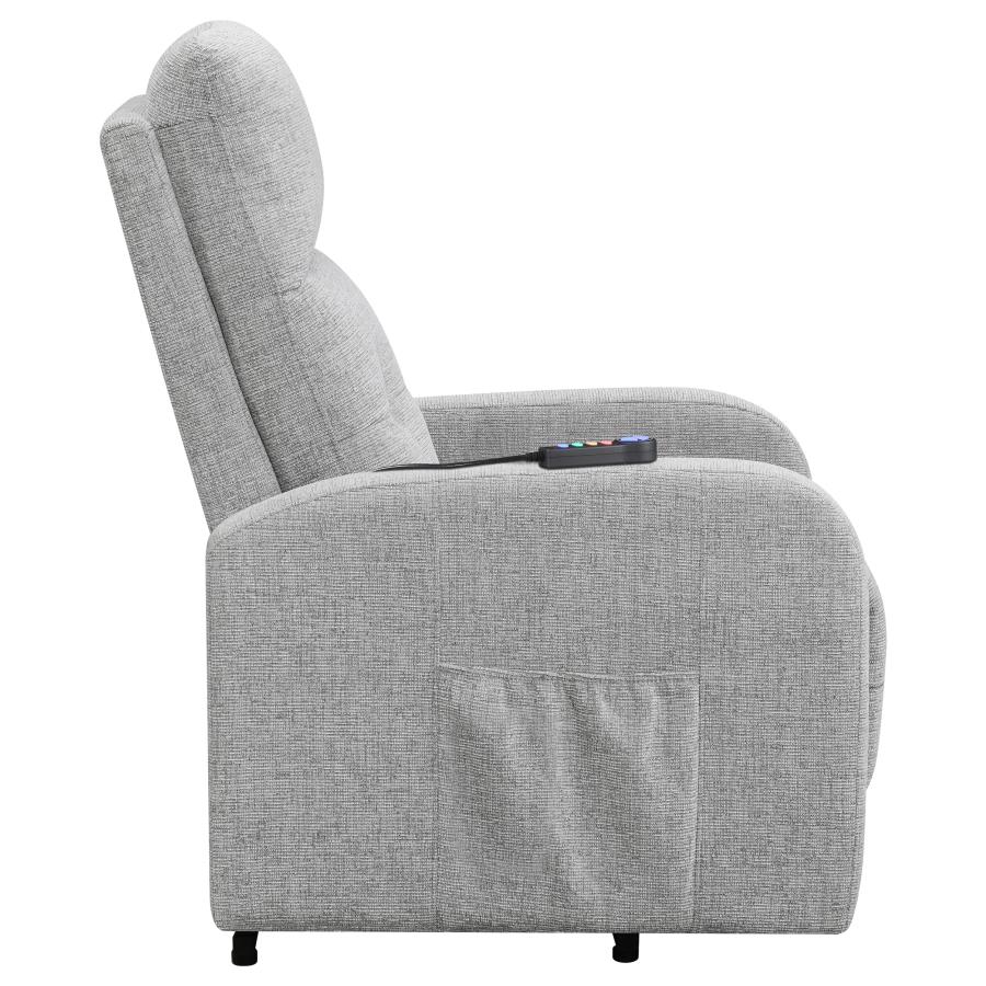 (image for) Howie Upholstered Power Lift Massage Chair Grey