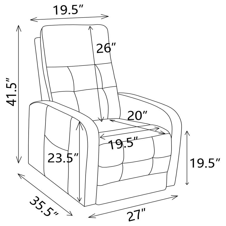 (image for) Howie Upholstered Power Lift Massage Chair Grey