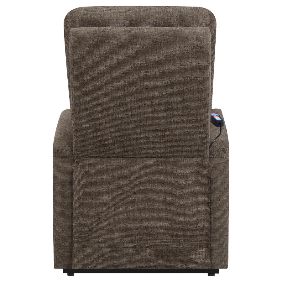 (image for) Henrietta Upholstered Power Lift Massage Chair Brown