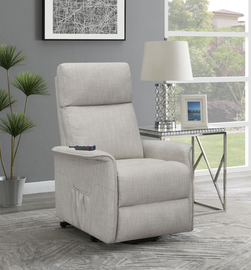 (image for) Herrera Upholstered Power Lift Massage Chair Beige