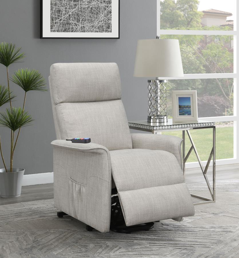 (image for) Herrera Upholstered Power Lift Massage Chair Beige