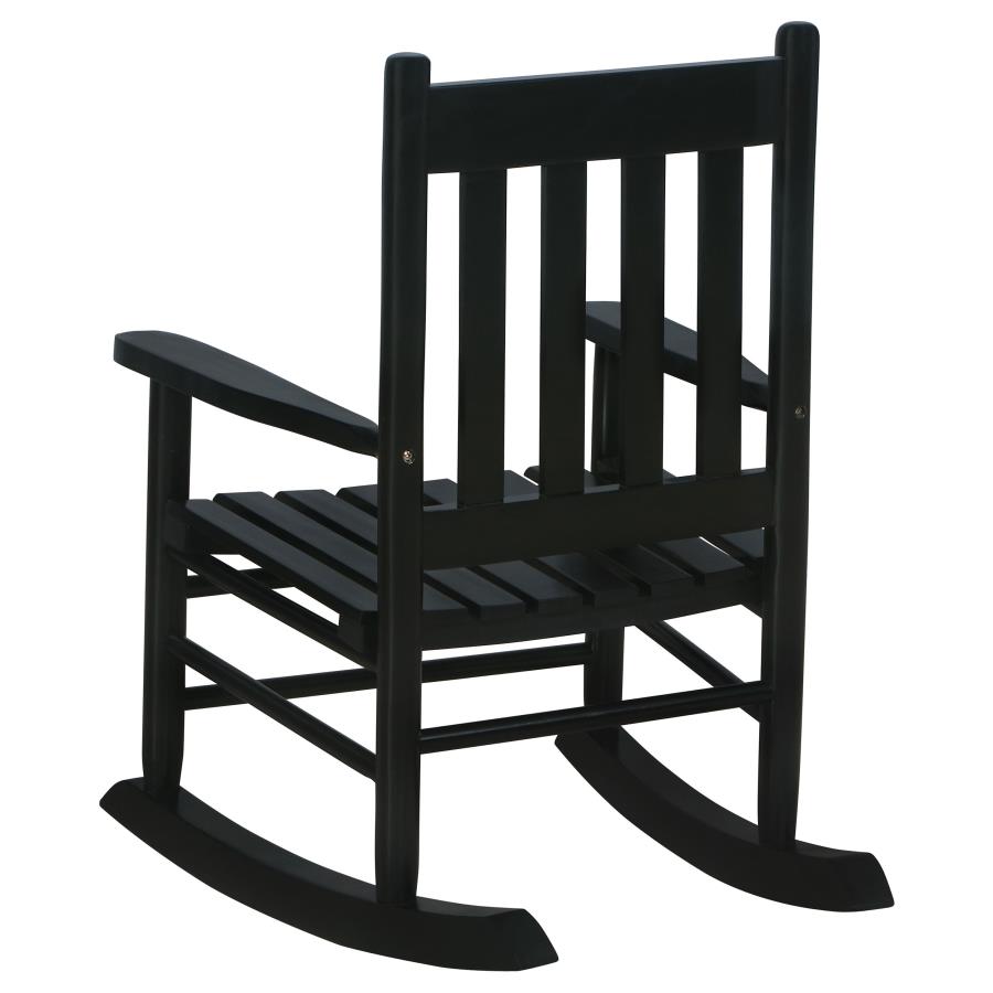 (image for) Annie Slat Back Solid Wood Kids Rocking Chair Black