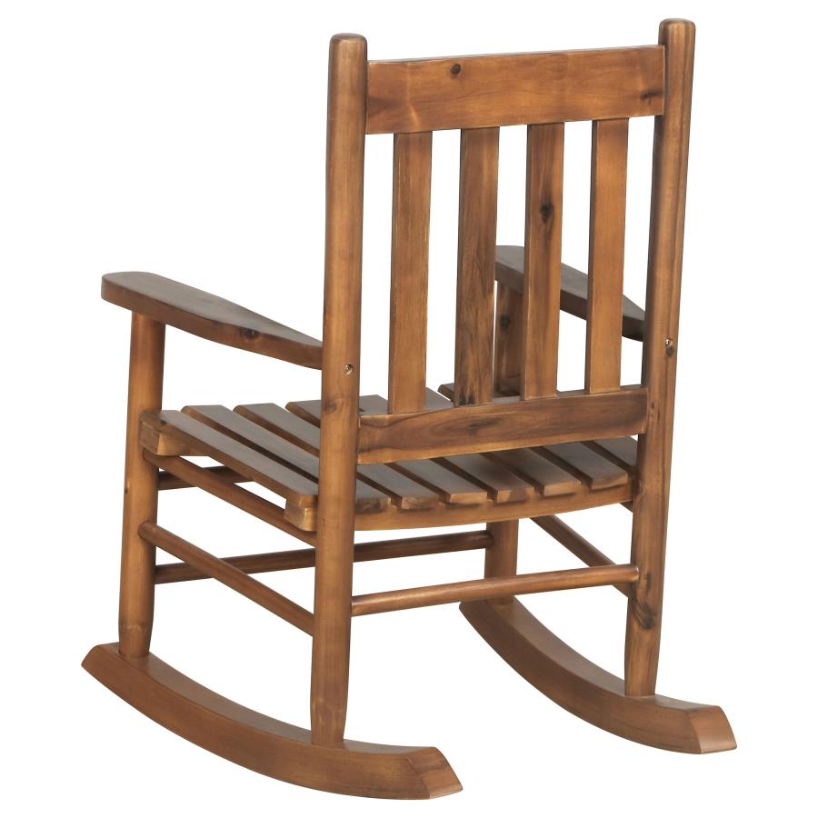 (image for) Annie Slat Back Solid Wood Kids Rocking Chair Golden Brown