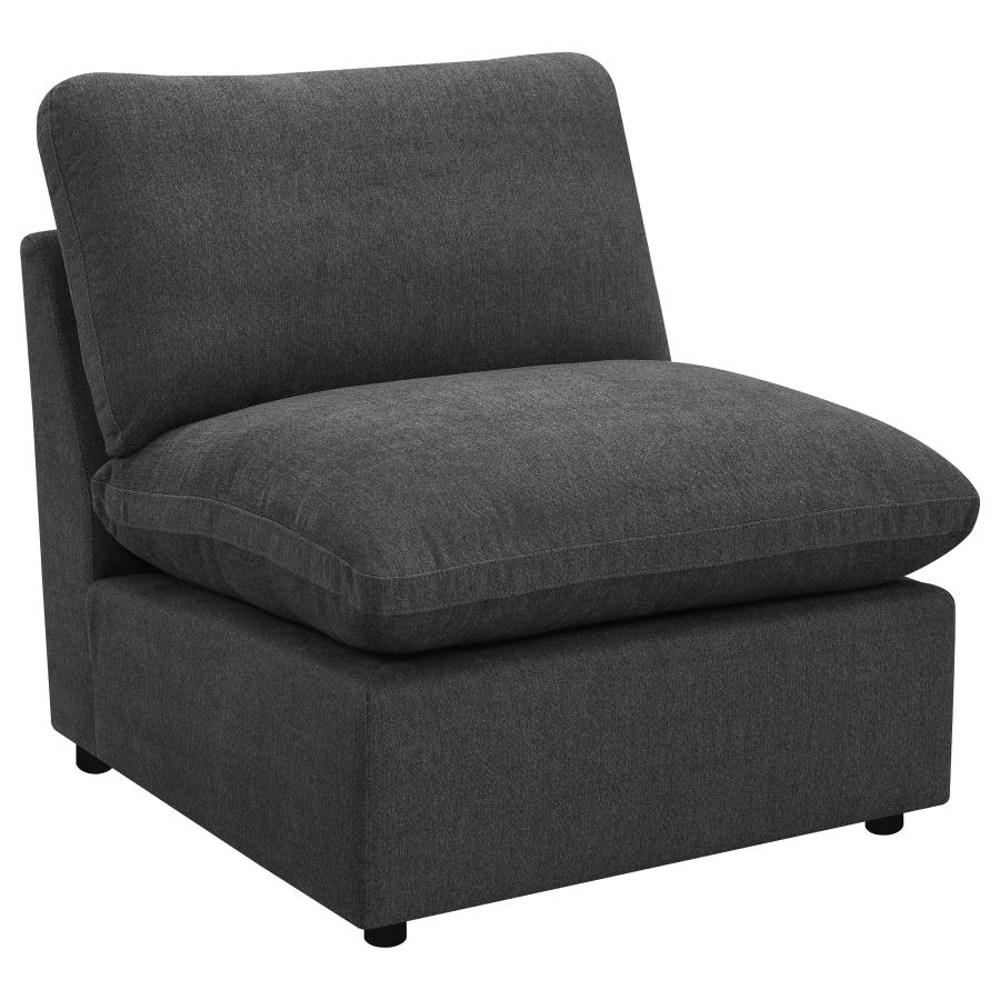 (image for) Collins Modular Armless Chair Dark Grey